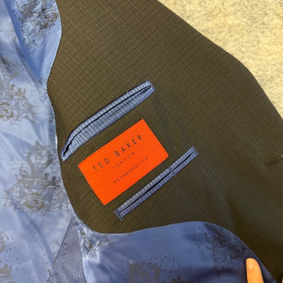Ted Baker London Charcoal Gray Wool Blend Sport Coat Blazer Jacket Men’s 44R - Picture 7 of 12